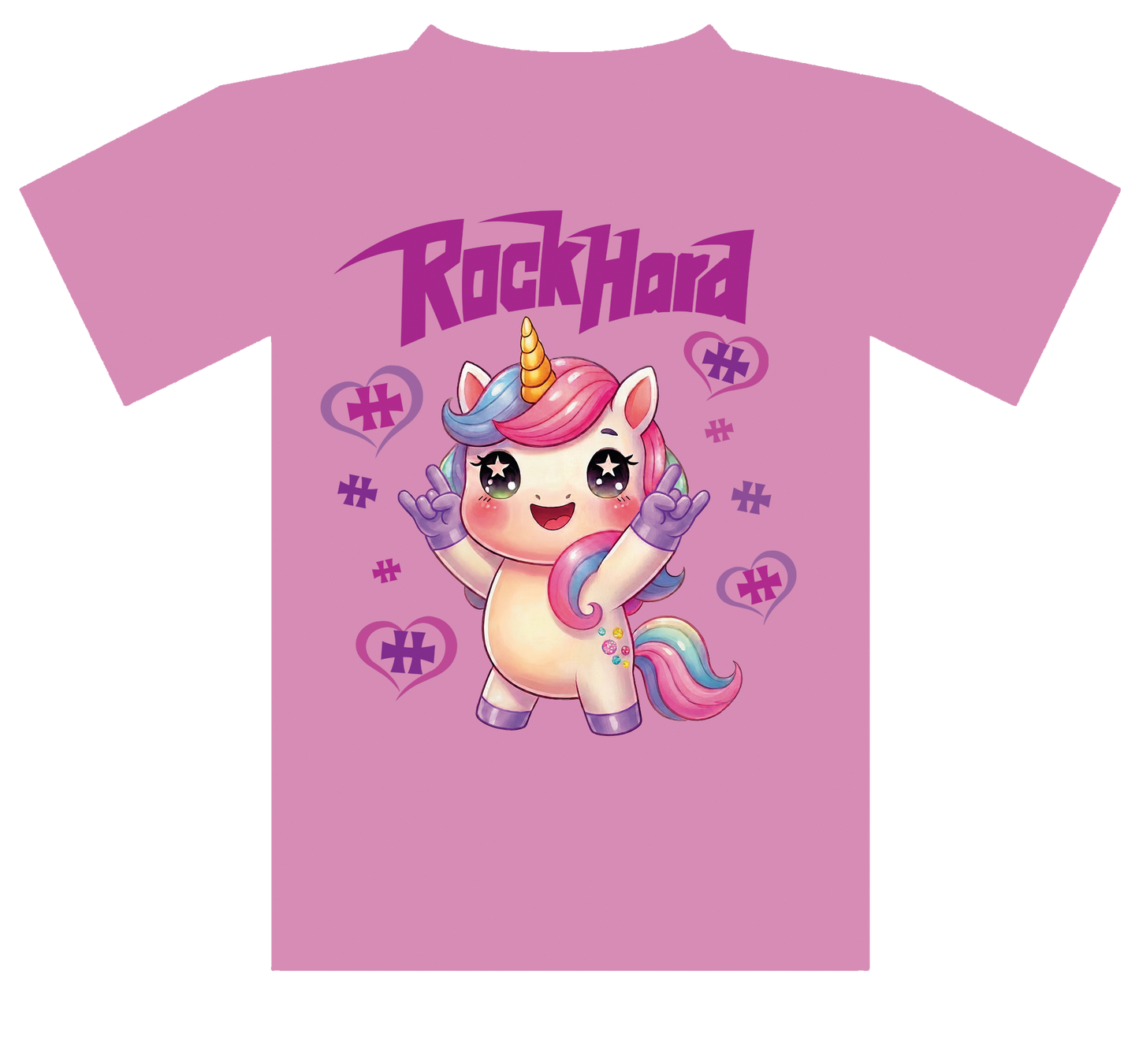 T-shirt KIDDY LICORNE Horns Up Rose