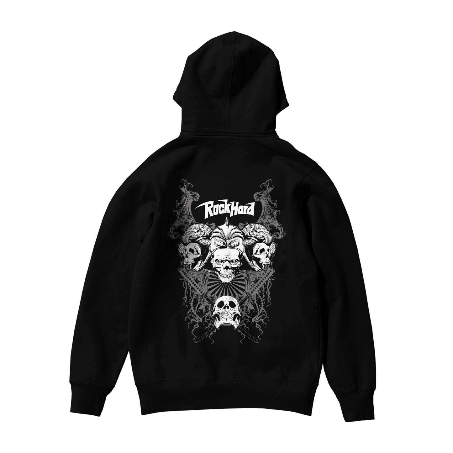 Hoodie Zippé Fille Rock Hard Skull 2021